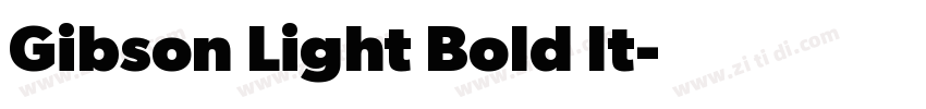 Gibson Light Bold It字体转换